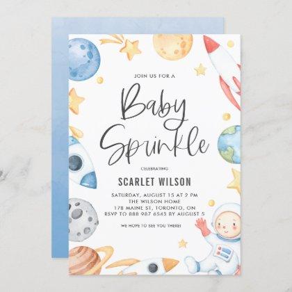 Cute Baby Astronaut Space Theme Baby Sprinkle