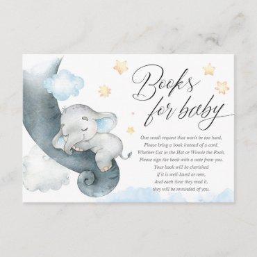 Cute baby elephant boy baby shower books for baby enclosure card