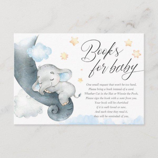 Cute baby elephant boy baby shower books for baby enclosure card