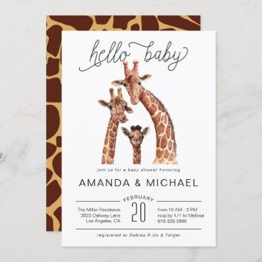 Cute Baby Giraffe | Baby Shower Invitation