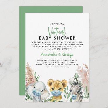 Cute baby shower by mail animal covid mask