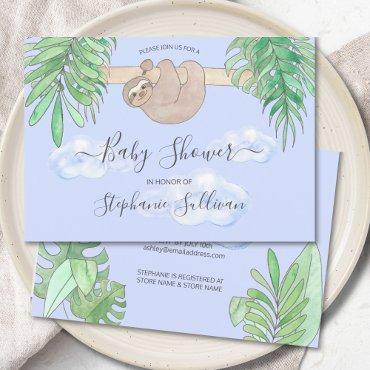 Cute Baby Sloth Blue