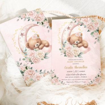 Cute Bear Blush Ivory Floral Girl