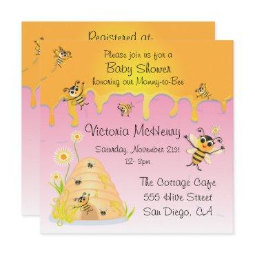 Cute Bee HIve Baby Girl Shower