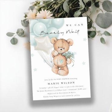 Cute Blue Bearly Wait Balloon