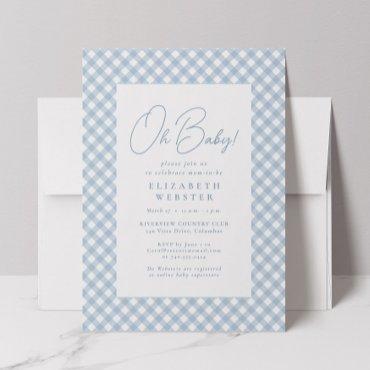 Cute blue gingham simple