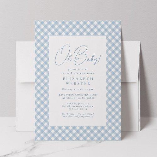 Cute blue gingham simple