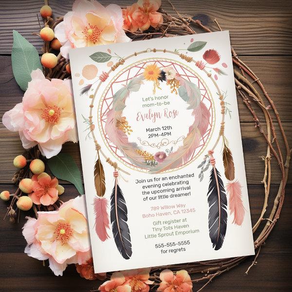 Cute Boho Dreamcatcher Baby Shower Party