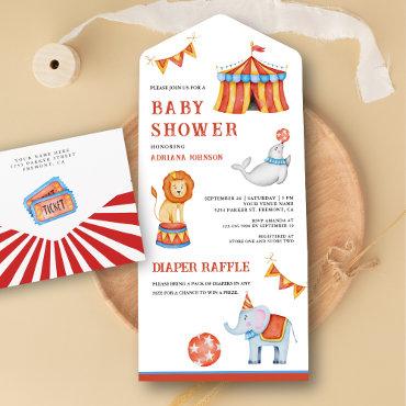 Cute Carnival Circus Baby Shower All In One