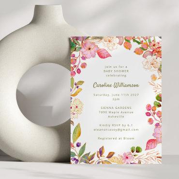 Cute Colorful Boho Watercolor Floral
