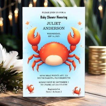 Cute Cool Beach Ocean Catch Red Crab