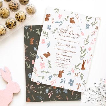 Cute Easter floral rabbit little bunny