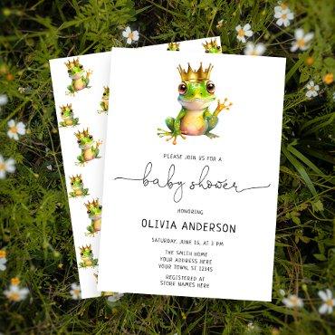 Cute Frog Prince Green & Gold