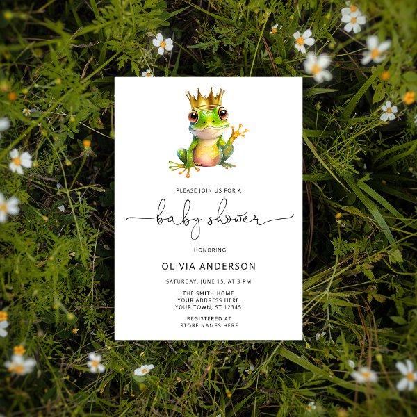 Cute Frog Prince Green & Gold