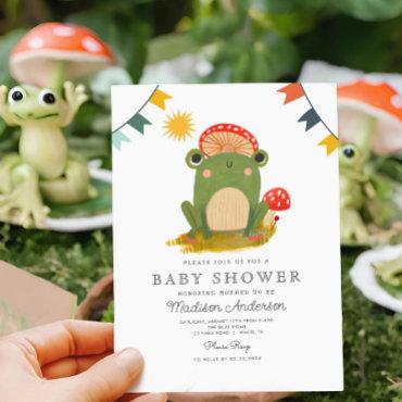 Cute Frog Red hat mushroomCute Baby Shower