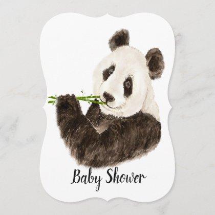 Cute Funny Panda Bear Animal Baby Shower Invitation