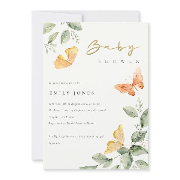 Cute Garden Foliage Butterflies