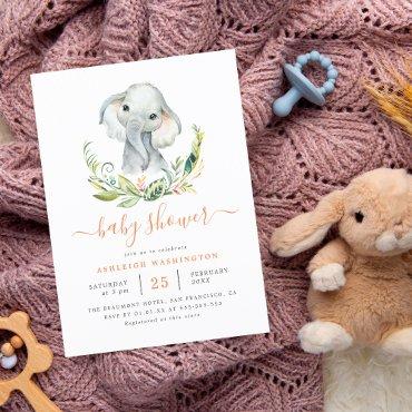 Cute Gender Neutral Elephant  Postcard