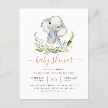 Cute Gender Neutral Elephant  Postcard