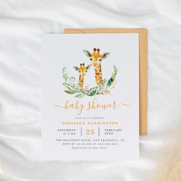 Cute Gender Neutral Giraffe Themed  Postcard