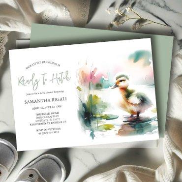 Cute Gender Neutral Watercolor Duck