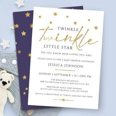 Cute Gold Twinkle Twinkle Little Star