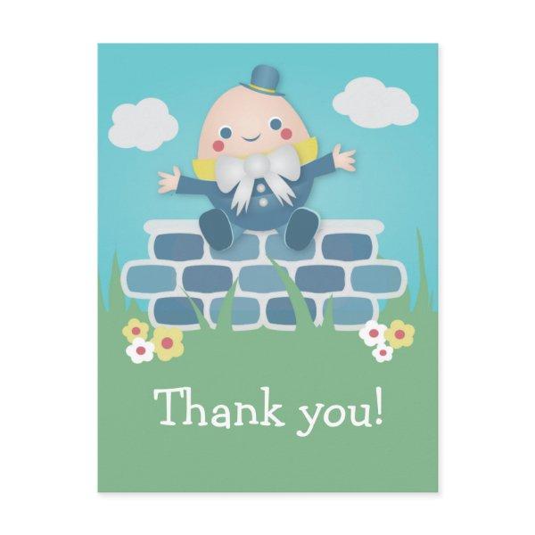 Cute Humpty Dumpty Baby Shower Thank You Postcard