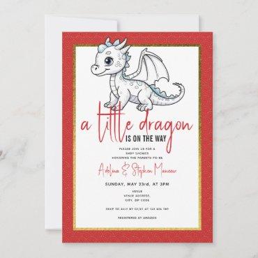 Cute Little Dragon Is On The Way Red
