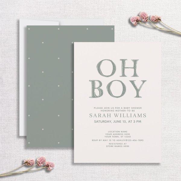 Cute Oh Boy Green Dots Minimal