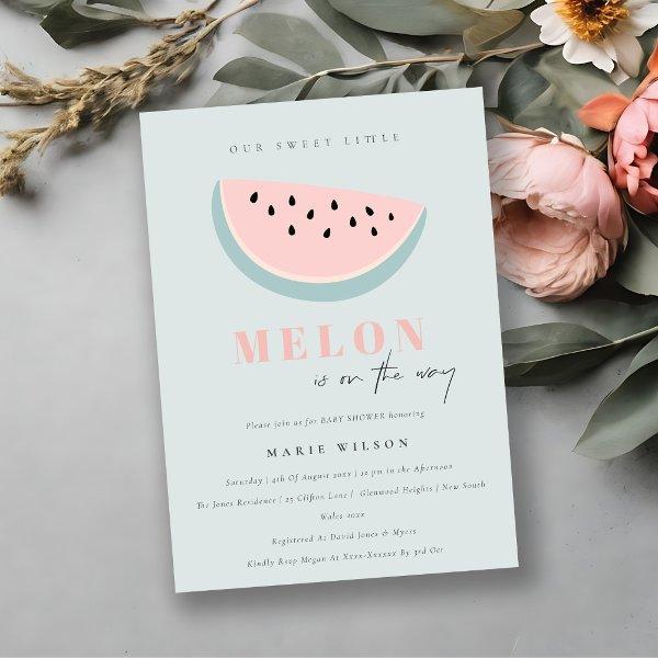 Cute Our Little Melon Pastel Pink Blue