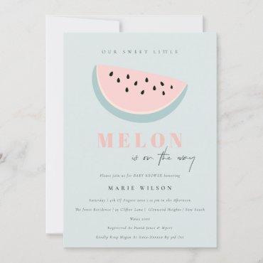 Cute Our Little Melon Pastel Pink Blue