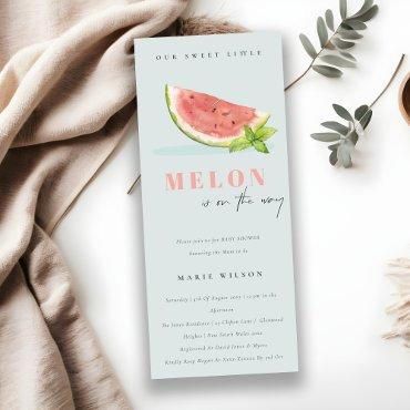 Cute Our Little Melon Watercolor Blue