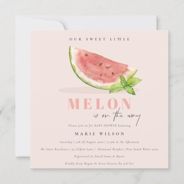 Cute Our Little Melon Watercolor Blush