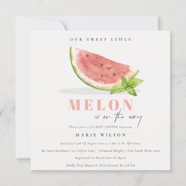 Cute Our Little Melon Watercolor Red