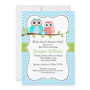 Cute Owl  / Blue Green
