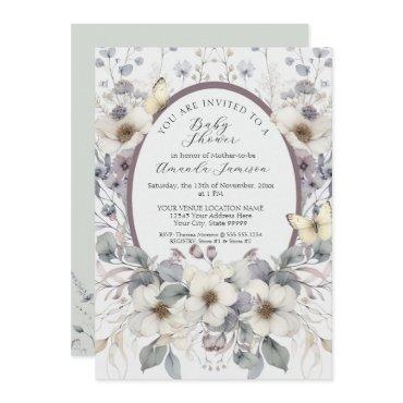 Cute Pastel Flower Butterfly Lavender Yellow Baby