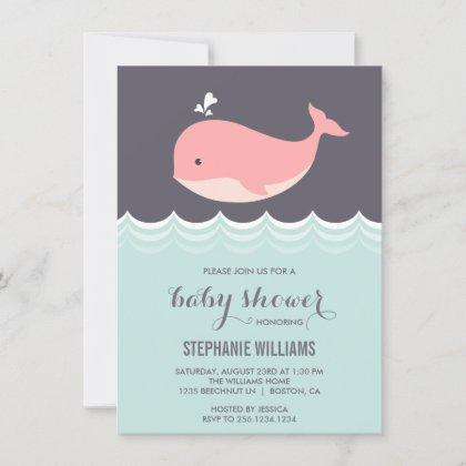 Cute Pink Baby Whale