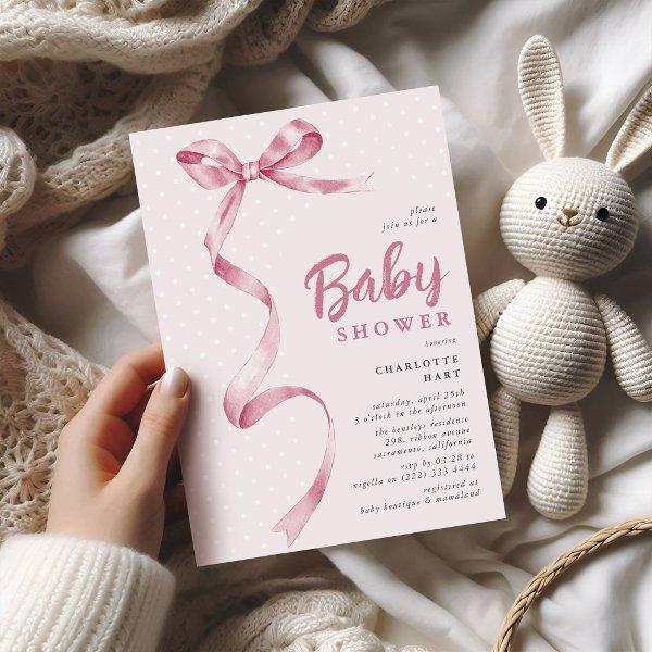 Cute Pink Bow Ribbon Girl