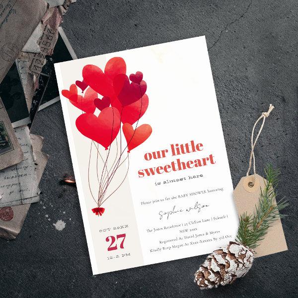 Cute Red Heart Balloons Sweetheart
