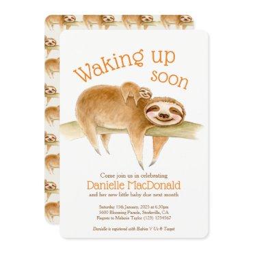 Cute sloths animal watercolor