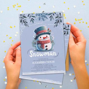 Cute Snowman Magical Lights Winter Boy