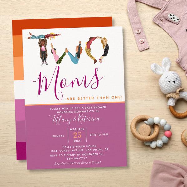 Cute Two Moms Better Than One Lesbian Baby Shower