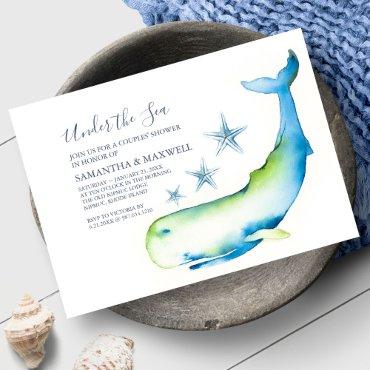 Cute Watercolor Blue Whale