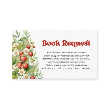 Cute watercolor elephant blush roses book request enclosure card