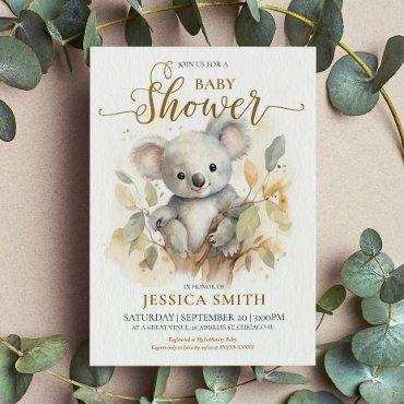 Cute Watercolor Koala Bear