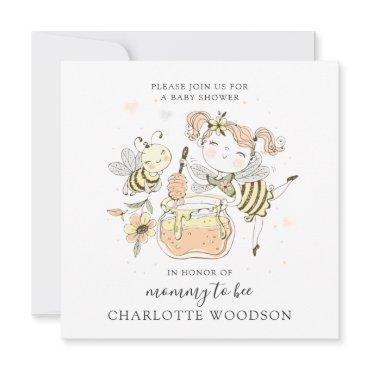 Cute Watercolor Mommy To Bee Baby Shower