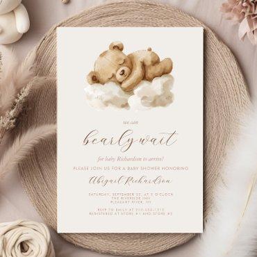 Cute Watercolor Teddy Bear Neutral