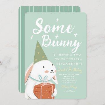 Cute White Rabbit Some Bunny is turning 2 Bday