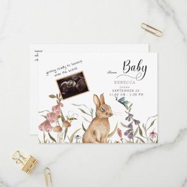 Cute Woodland Ultrasound Baby Shower   Postcard