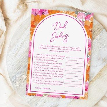 Dad Jokes Pink & Floral Baby Shower Game
